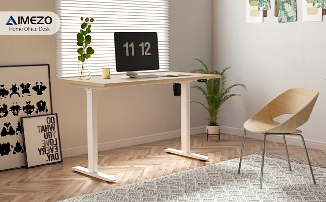 AIMEZO Electric Standing Desk Frame Height Adjustable, Two-Stage Sit ...