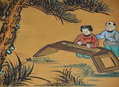 平遥古城民居檐画——《婴戏图》