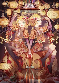 VOCALOID 镜音铃 同人图 插画 壁纸 | W | 半次元-第一中文COS绘画小说社区