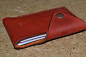 Leather Wallet-Men Wallet-Leather Card Holder Leather-Handmade  Red ginger color