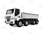 自动反斗卡车,白色,背景分离,卡车,陆用车,图像,货运,建筑业,工业,货车运输