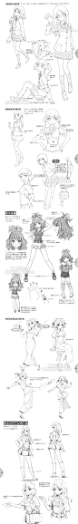842 漫画动漫绘画自学教程 美少女服装姿势发型造型 手绘参考素材-淘宝网
