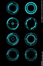 科技机械边框几何旋转可视化圆环