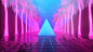 General 4000x2250 abstract pyramid Retro style reflection palm trees stars vaporwave post post-modernism