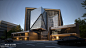 90 Business Center : administration building in new Cairo . designed to have a natural influence on the navigator starting from the exterior elevations to the corridors and court .