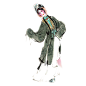 彩色水彩装饰京剧人物