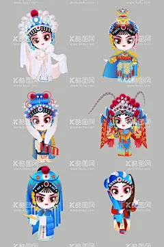 京剧卡通人物  - 源文件下载【酷图网】京剧卡通人物,卡通小人,戏剧人物,戏剧小人,移门图案,平开门图,