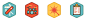 TidePool : We created 60 icons for TidePool, an application which calculates your personality type through a series of exercises. The app aims to better help you understand your personality, thinking and mood. Each icon works as a badge to represent that 