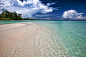 白沙海滩, 涟漪, 浅层, 海, 绿松石, 云, 天空, 热带, Widi群岛
