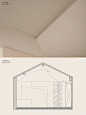 书页卷曲形态的卧室吊顶 