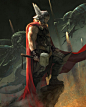 Thor , Aleksi Briclot : THOR / As seen in the Marvel: War of Heroes mobile game. TM & (C) 2012 Marvel & Subs. / ©DenA Co. LTD.