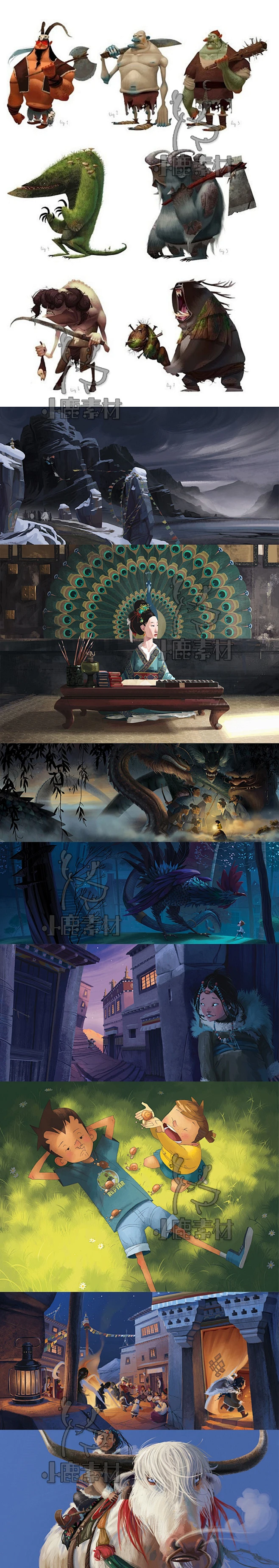【卡通动画】欧美风格 动画 角色场景 游戏原画 绘画素材 104P-淘宝网-花瓣网