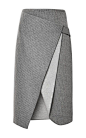 Bonded Felt And Raven Saddle Envelope Skirt by Dion Lee - Moda Operandi