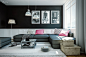 black-and-pink-living-room.jpg (1200×800)