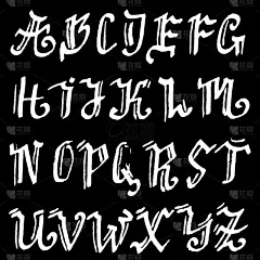 文字,干的,哥特式风格,壁纸刷,分离着色,字母,字母表次序,绘制,收集,手写