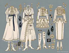 复古风 华丽 服饰素材