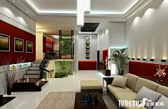 2013现代客厅时尚壁纸背景墙装修效果图欣赏—土拨鼠装饰设计门户