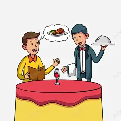 创意餐馆吃饭的男子矢量图 免费下载 页面网页 平面电商 创意素材