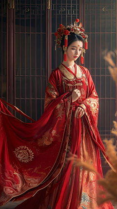 木像采集到中式红婚服