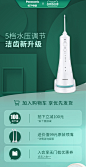 松下冲牙器便携式家用电动洗牙器水牙线洁牙器EW1521新品小白塔-tmall.com天猫