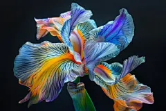 种植绽放鸢尾花花朵图片摄影图