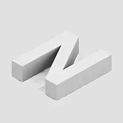 n字母三维立体设计