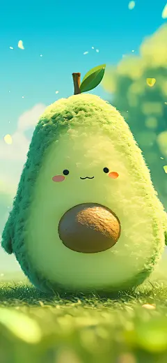 可爱牛油果卡通壁纸