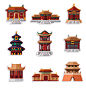 建筑图标新年民族古典 中国风传统元素 AI矢量设计素材  (2)