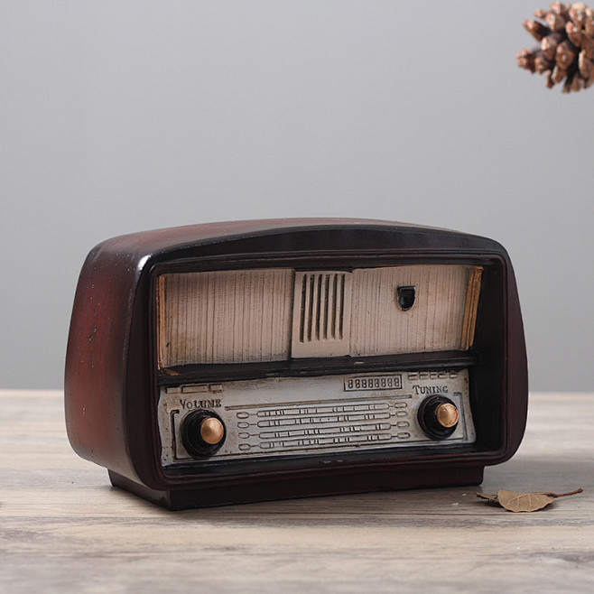 家居装饰品 复古做旧工艺品摆件老式收音机...