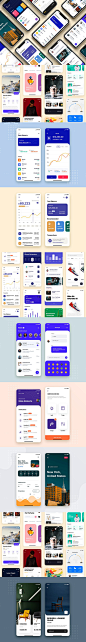 时尚高端简约多用途的高品质移动手机APP UI KITS（fig）