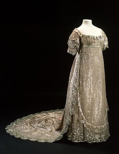 The dress was of sil...