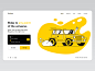 Taxi Order- Website illustraion booking order taxi black yellow uiux online website shot clean design colors ui new adobexd adobe