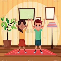 纸盒,性格,儿童,头像,男孩,可爱的,人,愉悦,概念,房屋