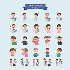 医疗人物  - 源文件下载【酷图网】医疗人物,医务人物,医院人物,医生,矢量医生,卡通医生,手绘医生,医生插画,护士,矢量护士,卡通护士,手绘护士,护士插画,病人,矢量病人,卡通病人,手绘病人,病人插画,感冒,发烧,头疼,头痛,看病,看医生,治疗