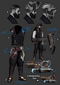 Machinist Costume Turnaround, Aldo Vicente : Costume turnarounds (sans-helmet and welding equipment) and original concepts of the Steampunk Machinist character from my Machinist and Guardian project!