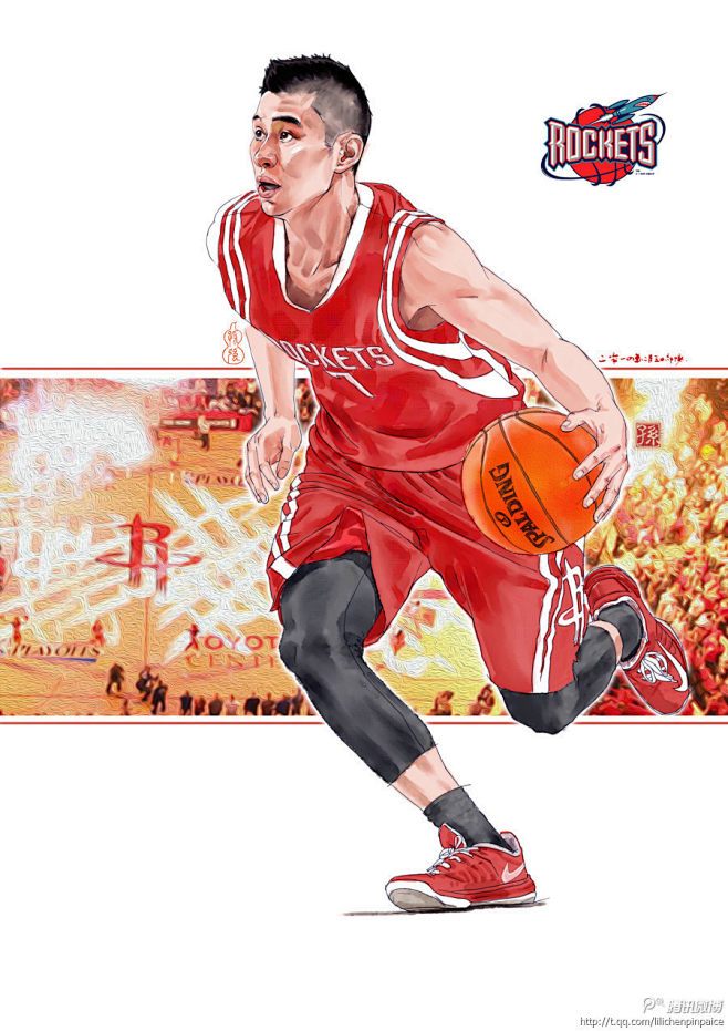 NBA球星插画 : NBA篮球球星插图