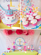 Pinwheels and Polka Dots 1st Birthday Party via Kara's Party Ideas