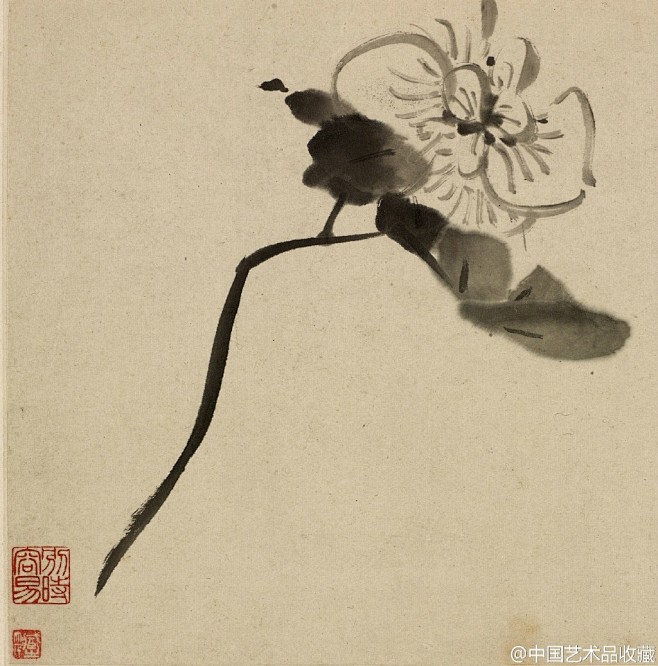 #清初四僧#【 清 朱耷 《花卉画册》 ...