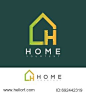 home initial Letter H Logo design