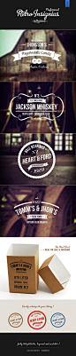 4 Retro Insignias - Badges by Enjoy The Fresh , via Behance