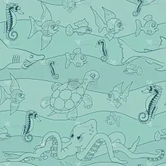 海洋生命,海洋,波浪,白色,可爱的,华丽的,条纹,图像,弯曲,装饰
