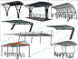 自行车遮阳棚停车棚钢结构雨棚廊架草图大师SU模型sketchup素材库-淘宝网