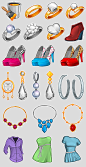 Salon Mobile Game - 2013 : Store product illustrations for Salon simulation mobile game