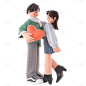 3D情侣元素贴纸