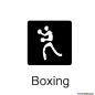 2006多哈亚运会全套46个体育图标矢量图片（Illustrator CS版本） - 体育项目图标：拳击向量图7 #采集大赛#