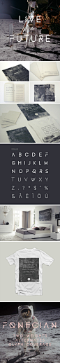 Fonecian Typeface 字体设计，灵感来自古老的Phoenician字母,带有神秘色彩。iFont>>http://t.cn/zOmpr9Z