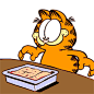 微信加菲猫表情 可爱的加菲猫动态表情-腾牛个性网
