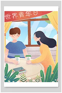 简约素雅手绘高端大气校园生活插画