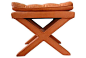 Vintage X Bench Stool Hermes Orange on Etsy, $300.00: 