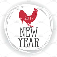 贺卡与2017年的红火鸡
